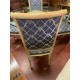 Mesa comedor estilo rococo tapa cristal + 4 sillas