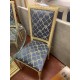Mesa comedor estilo rococo tapa cristal + 4 sillas