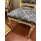 Mesa comedor estilo rococo tapa cristal + 4 sillas