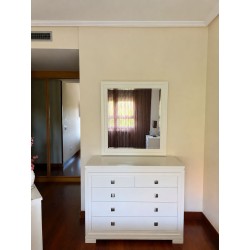 Dormitorio matrimonio en madera color blanco
