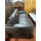 Sofa diseño italiano en piel marron oscuro