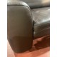 Sofa diseño italiano en piel marron oscuro
