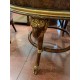 Mesa centro auxiliar tapa marqueteria patas rebeco