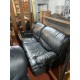 Sofas 3+2 en piel negros
