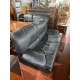 Sofas 3+2 en piel negros