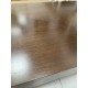 Mesa centro rectangular moderna tapa nogal oscuro patas metal