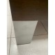 Mesa centro rectangular moderna tapa nogal oscuro patas metal