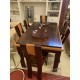 Mesa comedor bicolor madera de roble + 6 sillas
