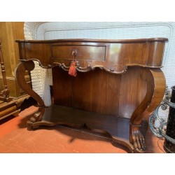 Consola antigua pata garra 1/c madera de caoba