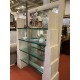 Estanteria marmol travertino y cristal