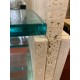Estanteria marmol travertino y cristal