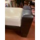 Banqueta descalzadora en semipiel bicolor con arcon