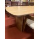 Mesa comedor tapa madera roble 2 pies curvos