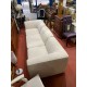 Sofa 3 piezas chenilla en color blanco