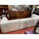 Sofa 3 piezas chenilla en color blanco