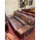 Sofa 3/p cuero en color marron